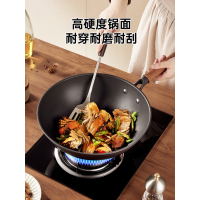 炊大皇炒锅铁锅钛铁锤纹家用不粘平底炒菜锅32cm磁炉通用钛承锻打TC32DD