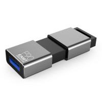 忆捷(EAGET)F90 U盘 USB3.0高速金属推拉式车载商务优盘 防尘 防水 防震 256GB
