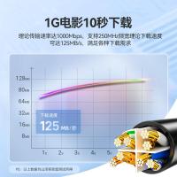 山泽(SAMZHE) WD6300 六类网线 30.00 米/根 (计价单位:根) 黑色