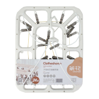 茶花(CHAHUA) 0709 大号 24夹 长方形晾衣架 (计价单位:个) 白色