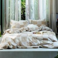 伊伊爱 TJ0SZ02201460 /220*240cm 双层纱水洗棉四件套 (计价单位:套) 浅咖格