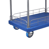 苏识 WSWL-48 48*72cm通花轮 双层护栏平板手推车 (计价单位:辆) 蓝色