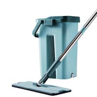 安赛瑞 711498免手洗平板拖把带挤水桶 办公室物业瓷砖木地板吸水拖布 拖把桶套装 1.00 把/套 (计价单位:套)