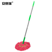 安赛瑞 23490卡锁拖把 不锈钢旋转地拖 免手洗自动挤水拖把120cm 自拧水拖把 (计价单位:把) 红色