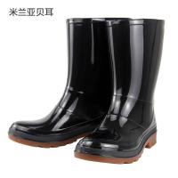 米兰亚贝耳 YM-032 均码 pvc材质鞋筒+牛筋材质鞋底 雨鞋 (计价单位:双) 黑色