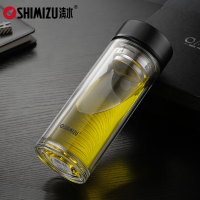 清水(SHIMIZU) 8021 320ML 双层玻璃杯 (计价单位:个) 钢本色