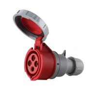 德力西 DEP2-1342 IP67 63A 4芯 415V工业明装插座 插座 (计价单位:个) 红色