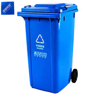 安居先森 240L-B可挂车 02系款 分类垃圾桶翻盖款 (计价单位:个) 蓝色
