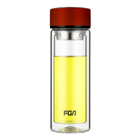 富光(FUGUANG) WFB1013-400 400ml 红 双层玻璃杯 (计价单位:个) 红色