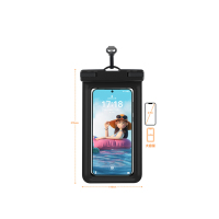 依斯卡手机防水袋 户外游泳温泉潜水包外卖快递骑手专用可触屏防尘套大号手机密封袋挂脖绳卡扣款JK294