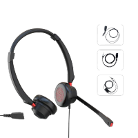 纽曼(Newmine)NM-HW510D 头戴式双耳话务耳机 坐席耳麦 电脑办公会议专用 全兼容RJ9水晶头 3.5mm