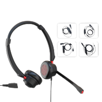 纽曼(Newmine)NM-HW540EDX 头戴式双耳话务耳机 坐席耳麦 全兼容RJ9水晶头 3.5mm USB免驱