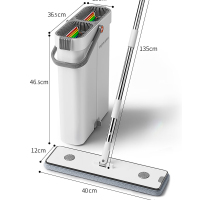 佳帮手扫除道窄缝彩虹刮刮乐塑板标准直柄款-2块布(0.4mm杆) JBS-PBTB-GZ1S1-4JGY2P