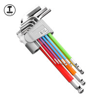 世达(SATA)9件长L型扳手 TT10-TT50加长中孔花形内六角扳手组套 09702 (计价单位:套)