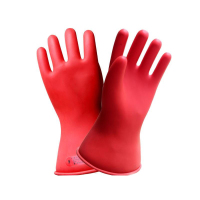 双安 0级电工乳胶橡胶手套绝缘手套 低压高压带电作业1KV手套 红色 (计价单位:双)
