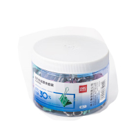 得力(deli)44只多规格省力套装 长尾夹/燕尾夹 (32mm6只 25mm12只 19mm26只)/筒 办公用品