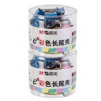 晨光长尾夹Eplus25mm(筒装)彩色ABS92741 4#[2筒]