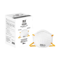 贸正(MaoZheng) 9500 KN95白色防尘口罩杯型 一次性带海绵条头戴式 25只/盒(单位:盒)[3盒起订]
