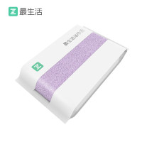 最生活 加大加厚浴巾 A类纯棉吸水成人洗澡巾 柔软速干男女通用大浴巾 紫色