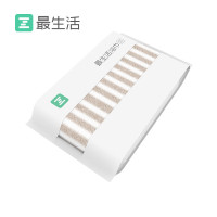 最生活轻奢条纹浴巾 纯棉A类加大加厚成人大浴巾 柔软强吸水速干洗澡巾 棕白