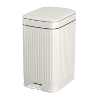 五月花 WYH-GB1021 脚踏垃圾桶 14L 奶白色(单位:个)