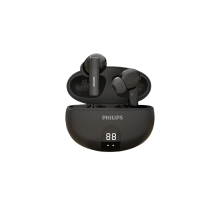 飞利浦 新款蓝牙耳机入耳式真无线蓝牙耳机运动男女士款高音质入耳式长续航 TAT3559黑色