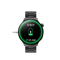 爱国者 智能手表V8旗舰版男女通用款健康监压心率多功能通话圆盘运动手表 XFQ-黑色