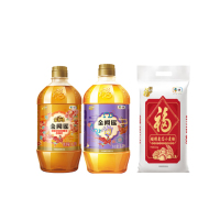 福临门 家乡味面油组合三件套 7.4kg(花生油1.2L+亚麻籽油1.2L+麦芯小麦粉5kg)