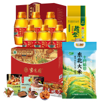 十月稻田 米粮油熟食组合四件套 10kg(熟食礼盒2150g+花生油400ML*6+小米500g+大米5kg)