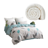 罗莱 亲肤床品焕新组合套装(全棉四件套+绵柔四季被)