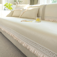 亮电 耐磨防抓固定防滑坐垫 皮沙发套罩凉席垫盖布 90cm*160cm 双人位/可做贵妃位(计价单位:块)米白色