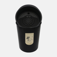 臻远 ZY5032707 茶水桶废水桶茶渣功夫排水装水垃圾桶 大号黑色11L(含配件)