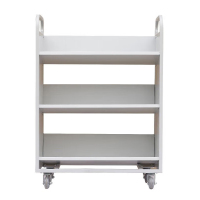 亮电 静音书车 档案室移动手推车 钢制三层V型书车(计价单位:套)灰白色