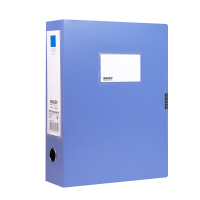 新绿天章 0163 A4档案盒75mm文件盒资料盒 加厚PP粘扣档案盒 蓝色 10个/箱(计价单位:箱)新老包装随机发