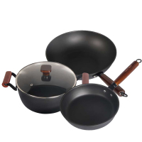 联创(LIAN)不锈钢汤锅无涂层炖汤煲汤锅多功能锅 DF-CP0802M 锅具三件套