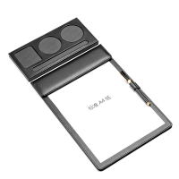 匹牧 会议垫板夹皮质商务办公用品 左方右圆 磁性a4纸夹板写字垫板水杯托带笔槽 可定制logo (计价单位:个)黑色