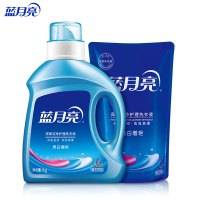 蓝月亮 洗衣液3斤套装 亮白增艳薰衣草洗衣液1kg瓶+500g袋装