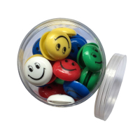 匹牧 彩色笑脸磁铁片圆形吸铁石磁性黑板白板贴玩具小 混搭50粒装(计价单位:件)
