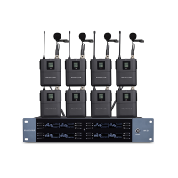 丸宏 WX-31 无线话筒一拖八会议麦克风 U段可调频手持头戴领夹桌面鹅颈演讲培训 鹅颈款(计价单位:件) 黑色