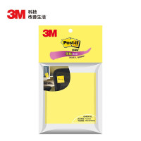 3M 654SN-YL报事贴便条纸狠贴系列荧光黄 便条纸 1盒/本(计价单位:本)黄色