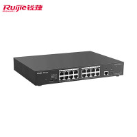RUIJIE 16口千兆POE交换机RG-ES118GS-LP-E 非网管接入 POE功率180W 千兆光口上联亮电