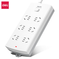 得力(deli) LX114(03)/6组/3米/2500W 插排 (个) 白色