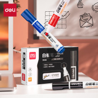 得力(deli) S502 可加墨笔2.0mm10支/盒 白板笔 红色