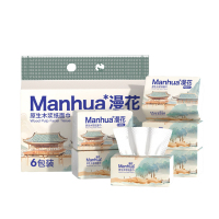漫花 原木系列漫庭花涧6包软抽 170mmx140mm/5层 6包/提(计价单位:提)