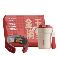 巴米樂 巴米乐金玉满堂休闲套装咖啡杯400ml+食品级pp护颈仪(计价单位:套)红色