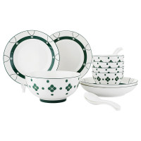 巴米樂 幸运之星陶瓷餐具13件套 4.5英寸碗*4+勺子*4+8英寸盘*4+7英寸碗*1(计价单位:套)