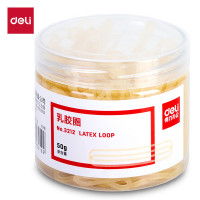 得力(deli) 3212 50g 橡胶圈 (盒) 黄色