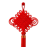 亮电 中国结挂饰小挂件客厅大号福字 新款玄关大红色入户门装饰 线粗1.5cm10盘 送挂钩(计价单位:件)