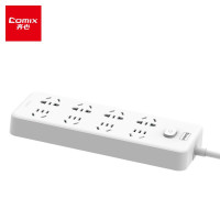 齐心(COMIX) PCP-WZ648 6位30孔 总控 全长5.0米 延长线插座 (个) 白色