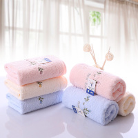 金号 2185H优质纯棉毛巾 柔软舒适清新设计 低调奢华 增厚加大 3条混色装(黄+红+蓝)